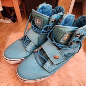 Stylish Blue High-Top Women's Sneakers